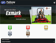 Tablet Screenshot of parkwaylawnmower.com